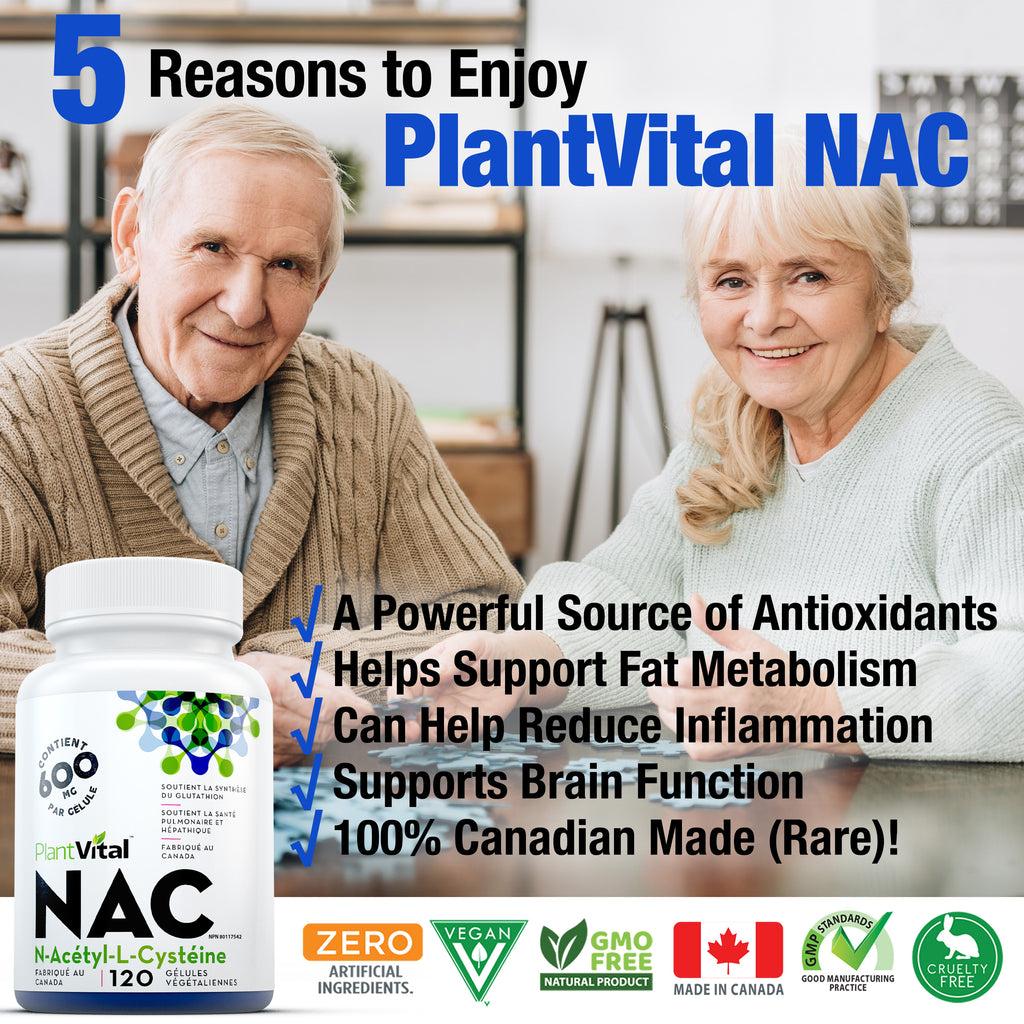 NAC Supplement 600mg - NAC (n-acetyl cysteine) – PlantVital