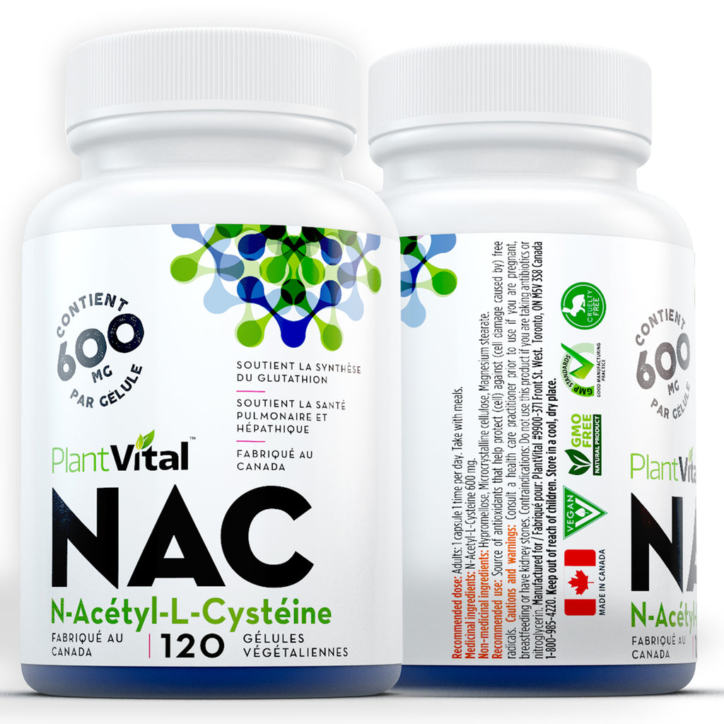 NAC Supplement 600mg - NAC (n-acetyl cysteine) – PlantVital